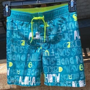 Old Navy Boys Swim Trunks Aloha Theme